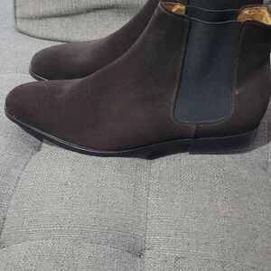 Paul Smith Dark Brown Suede Chelsea Boots